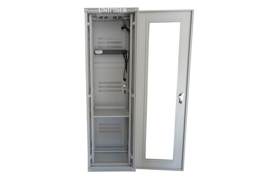 Indoor Floor Standing Fiber Optic Cabinet With 2 Cooling Fan 1 PDU