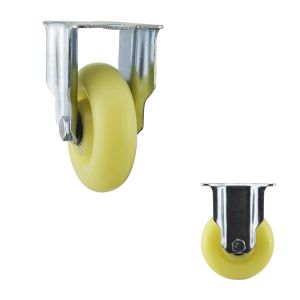 100mm Wheel Fixed Beige Medium Duty Casters 90kg Capacity