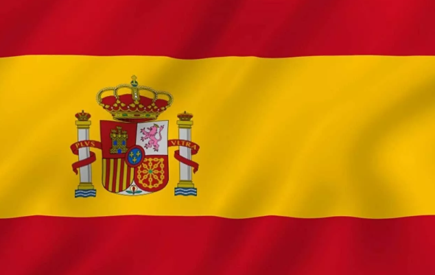 Quality Spain National Flag Digital Printing Header Hooks Finish Single Reverse for sale