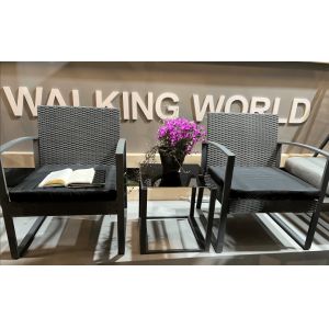 Garden Injection Plastic Imitation Rattan Sofa Three Piece Set