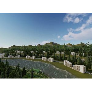 China Relucent 1 Bedroom Prefabricated Homes / Modern Beautiful Wooden House on sale