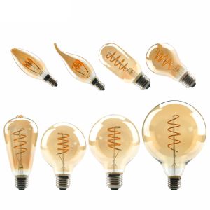 4W ST64 Soft 230V Spiral Edison Filament LED Light Bulb