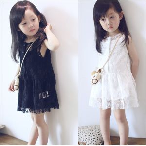 Quality 2016 Fashion Girl White Kid's Dress Dancing Chinese Lace Dress Cute Prince Q097 for sale