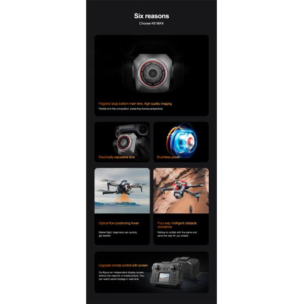 K6 Max Drone Wifi Foldable Remote Control Helicopter Perfect for Thrilling RC Dron Toy Gifts