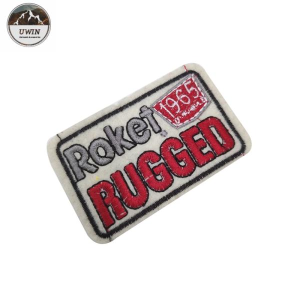 Eco Friendly Embroidered Sports Patches / Logo Patches For Jackets Iron On