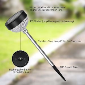 Quality 15 Hours Working Time Solar Stake Light With 6 Pcs Led Qty And 1 Pc Beads Qty for sale