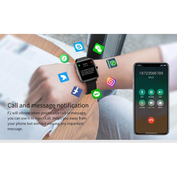 Heart Rate Smartwatch Blood Pressure IP68 Waterproof For Magnetic Charge