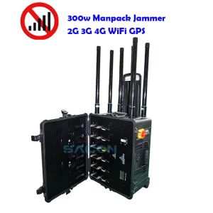 China 300w Backpack Jammer Prison Military Using Bomb Blcok 2G 3G 4G 5G WiFi Up To 500m on sale