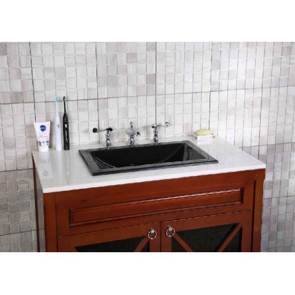 Durable Stylish Bathroom Sink Countertop , Granite Bathroom Vanity Rectangular
