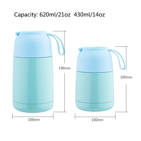 Creative Cute food Jar Screw Lid Stainless Steel Insulated Kids Vacuum Containers Thermos Food Jar For Kids Hot Food