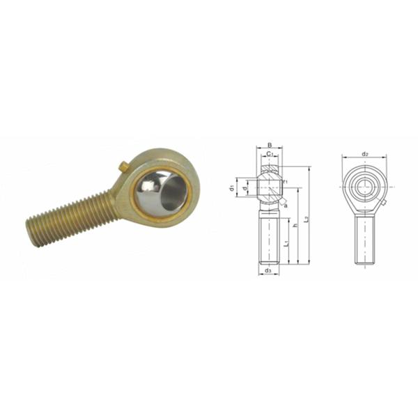 Rod Ends Bearing Male Thread Ball Joint Bearing Fish Eye Threaded Spherical Bearings