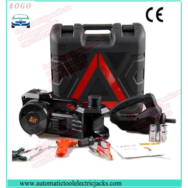 Buy black electric hydraulic jack with impact wrench and inflating pump at wholesale prices