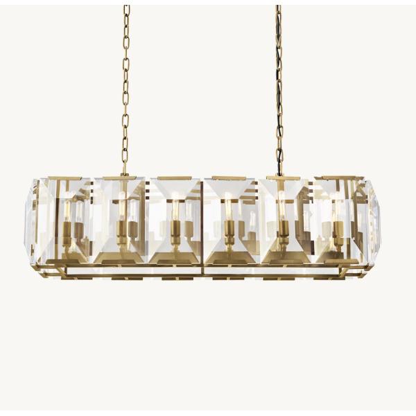 Buy Restaurant Luxury Crystal Chandelier Harlow Crystal Rectangular Chandelier 42" at wholesale prices