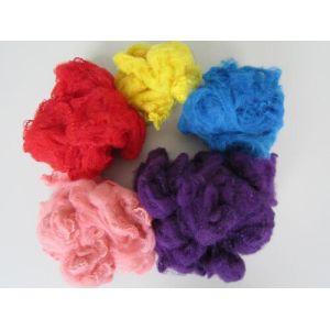 Quality High Elasticity Dyed Recycled Polyester Staple Fiber Friction Resistance for sale