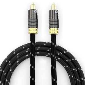 1.2M Gold Plated Toslink Audio Cable for Audiophile Subwoofer Speaker with Textured Shell and Male to Male Connector