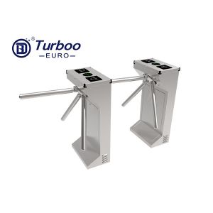 RFID Fingerprint Tripod Turnstile Gate SUS304 Solenoid Lock Waist Height