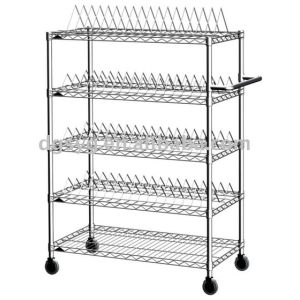 Customized ESD Storage Shelves, Industrial Wire Shelving System Resistance 10e6