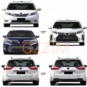 China other auto parts front and rear  lm style body kit with hood for toyota sienna 2011-2020 on sale