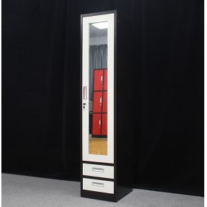 China Black And White Metal Wardrobe Lockers With 2 Drawer on sale