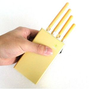 3.2 W Portable Cell Phone Jammer , 3G / GPS 4 Antenna Jammer Shield