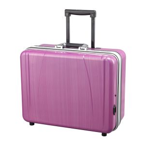 Rolling Makeup Case With Mirror , Makeup Vanity Box With Mirror And Lights