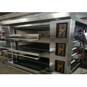Multipurpose Bakery Deck Oven 3 Deck 9 Trays Electric Gas Stainless Steel