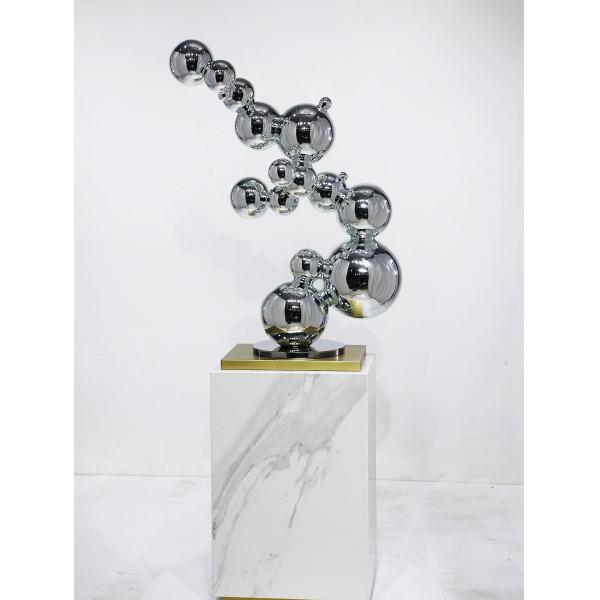 Buy Bubble Sculpture Modern Quality Metal Mirrored Finish Hotel Corner Console at wholesale prices