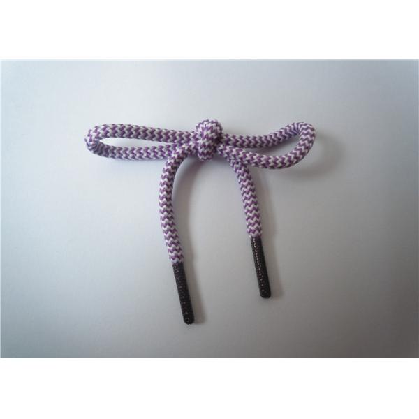 Apparel Accessories Custom Printed Shoelaces , Round Colored Shoe Laces