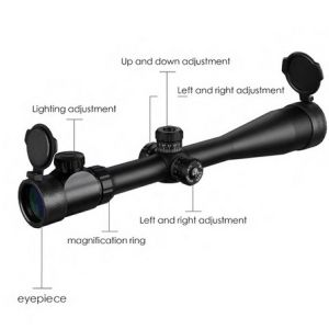10-40x50E Hunting Riflescope Ir With Side Wheel Parallax Optical Viewfinder