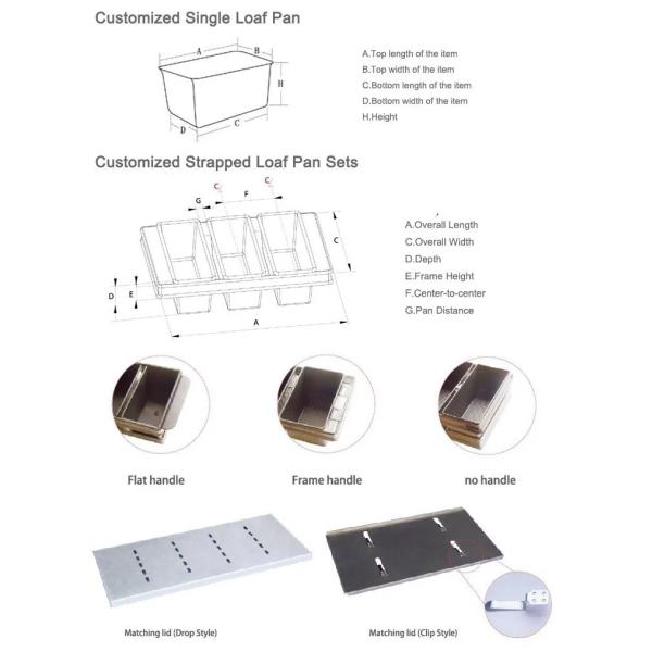 RK Bakeware China Foodservice NSF Aluminum Pullman Pan Custom Nonstick Pullman Bread Loaf Pan With Drop On Lid