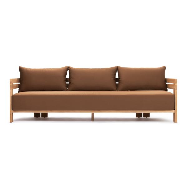 Modern Stylish Natural Teak Wood Lounge Sofa for Hotel Outdoor Patio Furniture Set