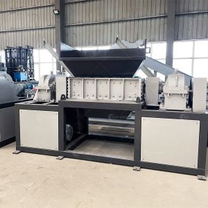 15kW Power Double Shaft Shredder for Glass Fiber and Aluminum Cans Shredding