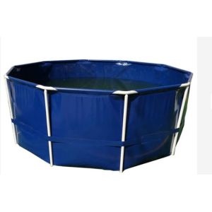 Anti Leaking 2.6x1.2m Round PVC Fish Farming Tank Fish Pond Plastic Tank Diy