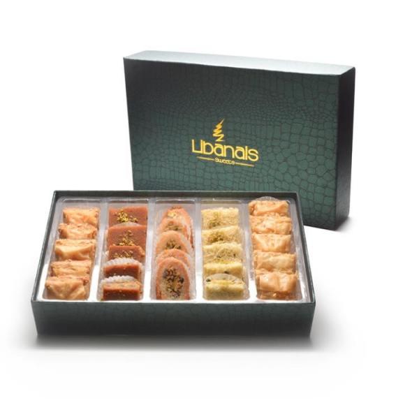 Custom Logo Luxury Empty Paper Food Sweet Turkish Baklava Boxes Gift Packaging With Plastic Tray