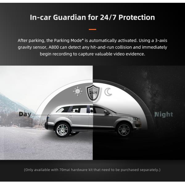 70mai Dash Cam 4K A800 Built-in GPS Cinema-quality Image 24H Parking 70mai 4K Car DVR Cam