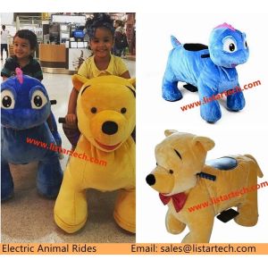 Quality stuffed animal on ride electric plush riding animals for sale