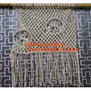 MACRAME FOLDABLE SCREEN, MACRAME WALL HANGING, MACRAME WALL HANGING, MACRAME