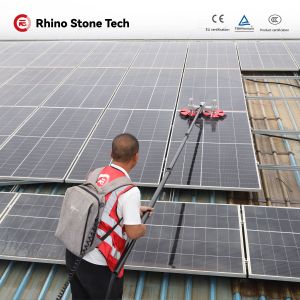 Rotating Brushes Rooftop Solar Farm Power Plant Clean Machine Photovoltaic
