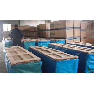 Cabinet Engineered Anigre Wood Veneer Yellow 0.15-0.55mm Slice Cut Natural