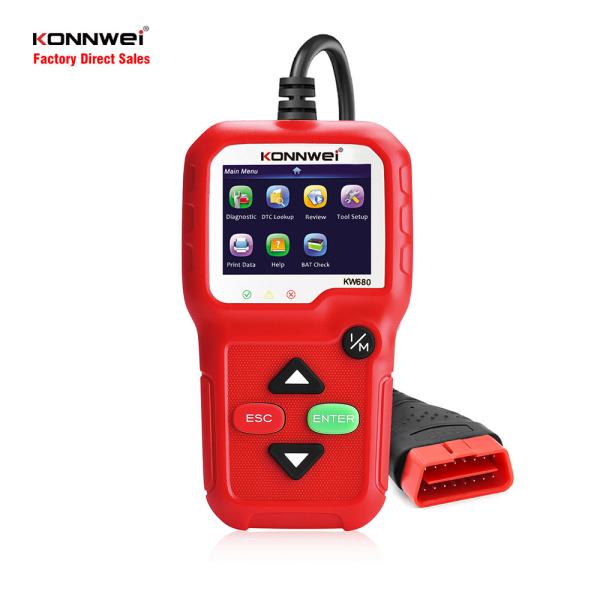 Fault Code OBD2 O2 Sensor Auto Diagnostic Tool KONNWEI KW680 with 2.4inch LCD