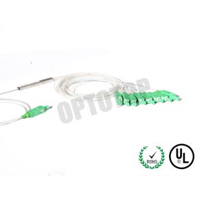 High Reliability Single Mode Fiber Splitter 1 X 8 SC / APC Connector