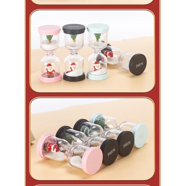 Plastic Hourglass Christmas Pink For Brushing