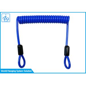 China 100cm 7x7 Coated PU Extension Spring Safety Cable on sale