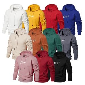 Custom Logo Oversized Sweatshirts Pullover Blank Plain Hoodies Unisex Cotton