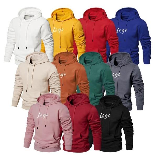 Custom Logo Oversized Sweatshirts Pullover Blank Plain Hoodies Unisex Cotton