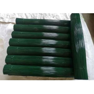 China 2mm 400mm Length Plastic Coated Iron Wire Pvc Coated Cut on sale
