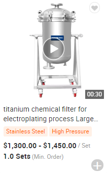 Stainless Steel Cartridge Filter Housing with 0.6Mpa Working Pressure and 0.2 μm Filtration Precision for Liquid Filtration