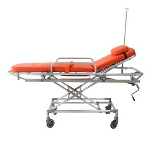Adjusted 75in 60 Deg Hospital Patient Stretcher Transport Trolley Non Magnetic