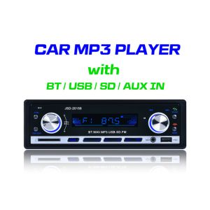 2 Knob Car Audio Bt Bluetooth Car Radio Electronic Tuning FM With Clock Function