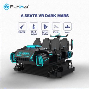 6 Seats VR Dark Mars 9D VR Simulator With Electric Platform 1 Year Warranty